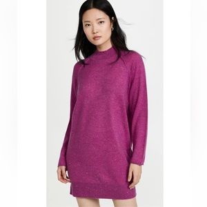 ATM Anthony Thomas Melillo Rib-Knit Cashmere Sweaterdress in Amethyst Sz M NWT